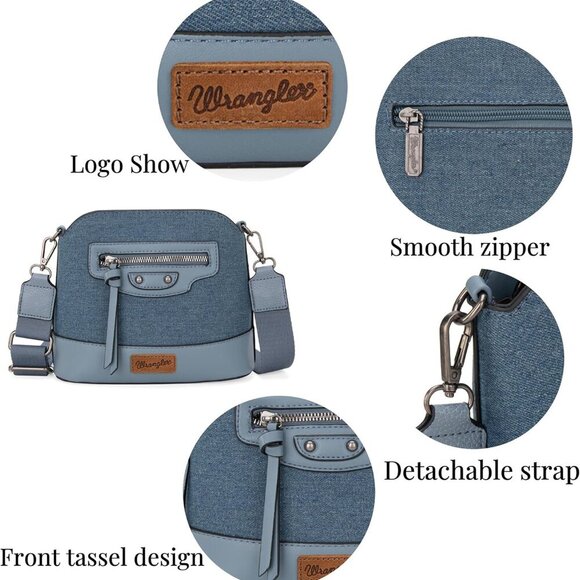 Wrangler Small Crossbody Bags for Women Shoulder Cute Purses and Handbags with A - Picture 4 of 7